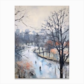 Winter City Park Painting Regents Park London 4 Canvas Print