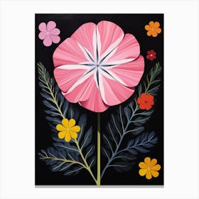 Phlox 1 Hilma Af Klint Inspired Flower Illustration Canvas Print