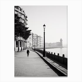 Santander, Spain, Black And White Analogue Photography 3 Canvas Print
