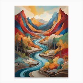 River In The Mountains 5 Canvas Print