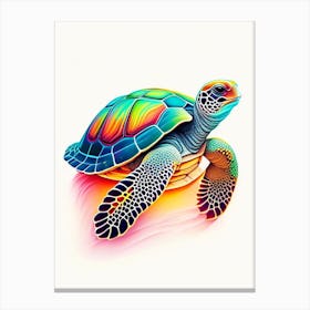 Kemp S Ridley Sea Turtle (Lepidochelys Kempii), Sea Turtle Tattoo 2 Canvas Print