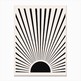 Minimalist Half Sun Canvas Print