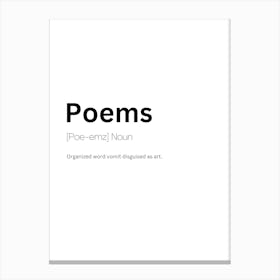 Poems Definition Meaning 1 Canvas Print