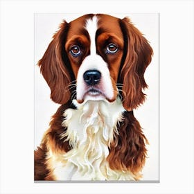 English Cocker Spaniel Watercolour dog Canvas Print