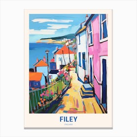 Filey England 7 Uk Travel Poster Canvas Print