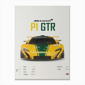 Mclaren P1 Gtr 2015 Canvas Print