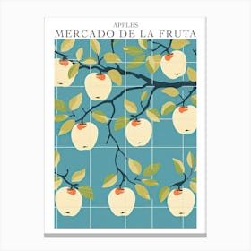Mercado De La Fruta Apples Illustration 2 Poster Canvas Print