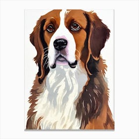Clumber Spaniel Watercolour dog Canvas Print