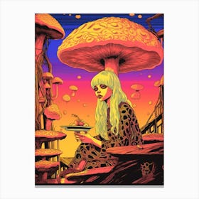 Mushroom Girl Surreal 1 Canvas Print