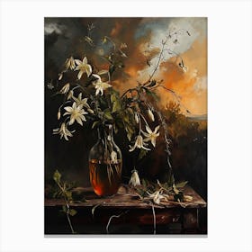 Baroque Floral Still Life Nigella 5 Canvas Print