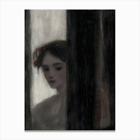 Girl In A Window Canvas Print