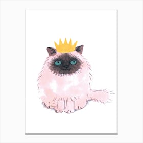 Crown Hat Cat Canvas Print