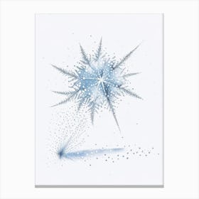 Diamond Dust, Snowflakes, Pencil Illustration 1 Canvas Print