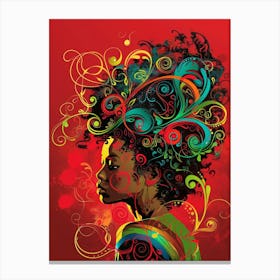 Afro Girl Canvas Print Canvas Print