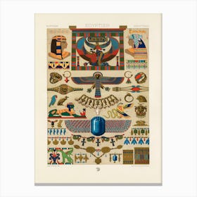 Egyptian Pattern, Albert Racine 2 Canvas Print