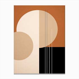 Abstract Bauhaus Tapestry: Shapes Interwoven Canvas Print