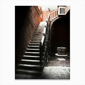 Historic Stone Staircase Venice Canvas Print