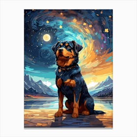 Rottweiler Art Canvas Print