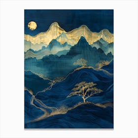 Moonlight Mountain Canvas Print