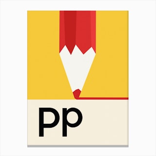 P For Pencil Canvas Print