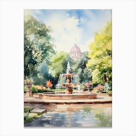 Volksgarten Austria Watercolour Painting 2  Canvas Print