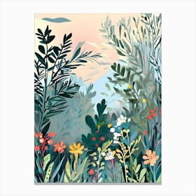 Watercolor Landscape Illustration Canvas Print