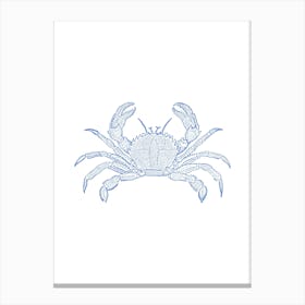 Crab Watercolor Canvas Print