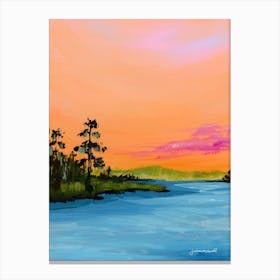 North Carolina Coastal Sunset Landscape Canvas Print