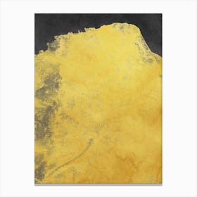 Minimal Landscape Black And Yellow 01 Canvas Print