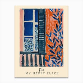 My Happy Place Nice 1 Travel Poster Canvas Print