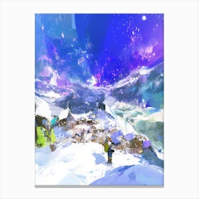 Snow Village Canvas Print