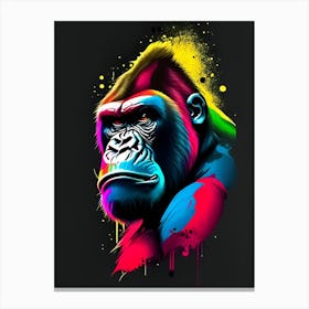 Angry Gorilla Gorillas Tattoo 1 Canvas Print