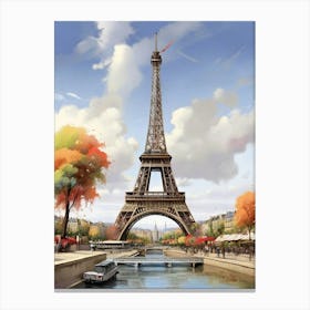 Eiffel Tower art print 2 Canvas Print