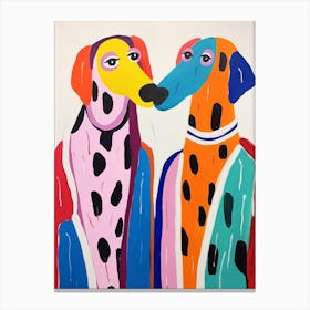 Colourful Kids Animal Art Dalmatian Canvas Print