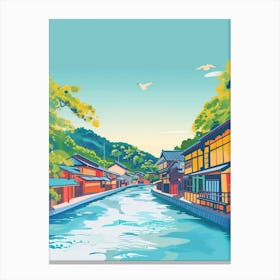 Kanazawa Japan 3 Colourful Illustration Canvas Print