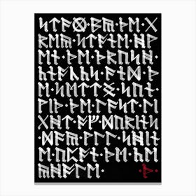 Hobbit Runes Smaug Canvas Print