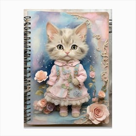 Kitty In A Dress Canvas Print