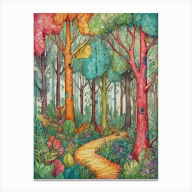 Path In The Woods 14 Canvas Print