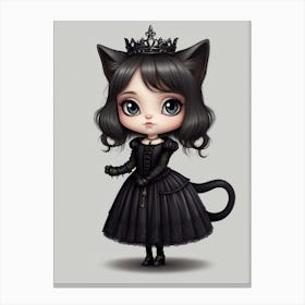 Gothic Cat Girl Canvas Print