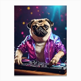 Disco Pug 2 Canvas Print