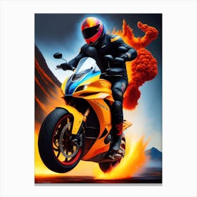Moto Racing 3 Canvas Print