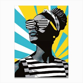 Black Girl In Sunglasses Canvas Print