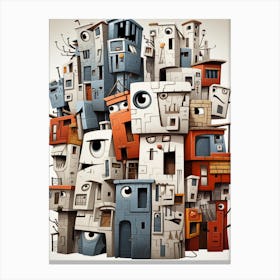 Cartoon City Canvas Print