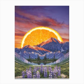 Citrus Sky Purple & Orange Canvas Print