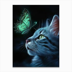 Butterfly Cat 1 Canvas Print