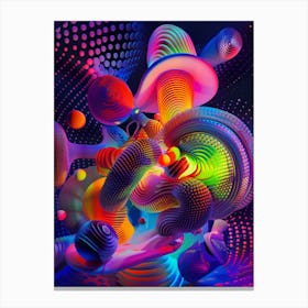 Psychedelic Neon Art Canvas Print