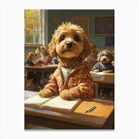 Cavapoo Model Student Canvas Print