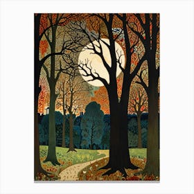 William Morris Moonlight In The Woods 111 Canvas Print