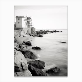 Santa Marinella, Italy, Black And White Photography 3 Canvas Print