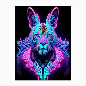 Neon Lynx Canvas Print